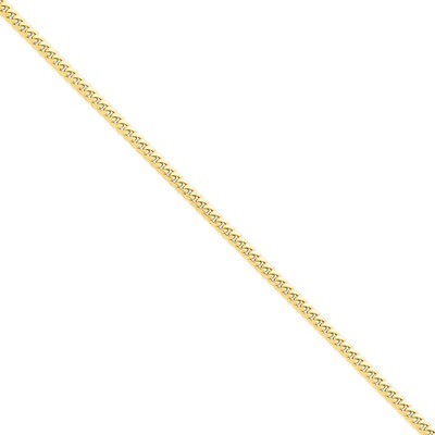 8 Inch 4.0mm Domed Curb Chain 14k Gold DCU120-8, MPN: DCU120-8, 886774962269
