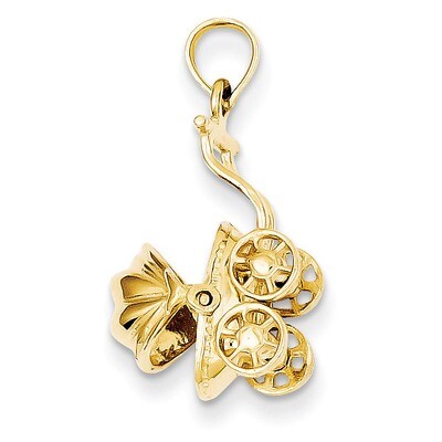 Baby Carriage Charm 14k Gold K1336, MPN: K1336, 637218069347