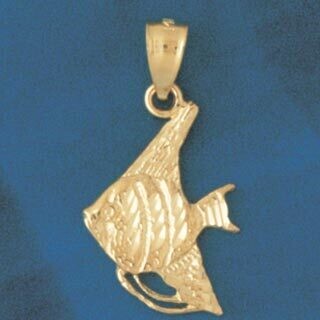 Dazzlers Jewelry Angelfish Pendant Necklace Charm Bracelet in Yellow, White or Rose Gold 635, MPN: …