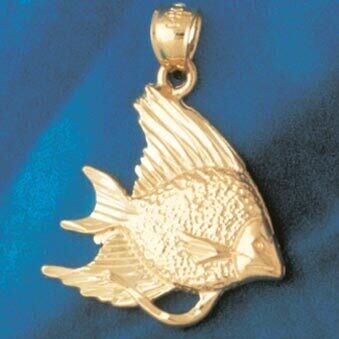 Dazzlers Jewelry Angelfish Pendant Necklace Charm Bracelet in Yellow, White or Rose Gold 645, MPN: …