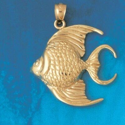 Dazzlers Jewelry Angelfish Pendant Necklace Charm Bracelet in Yellow, White or Rose Gold 632, MPN: …