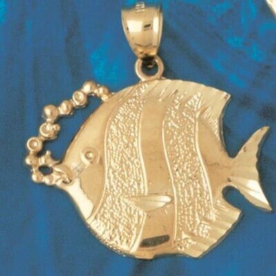 Dazzlers Jewelry Angelfish Pendant Necklace Charm Bracelet in Yellow, White or Rose Gold 628, MPN: …