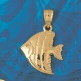 Dazzlers Jewelry Angelfish Pendant Necklace Charm Bracelet in Yellow, White or Rose Gold 624, MPN: …