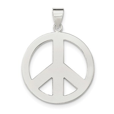 Peace Pendant Sterling Silver Polished QC8674, MPN: QC8674, 191101366918