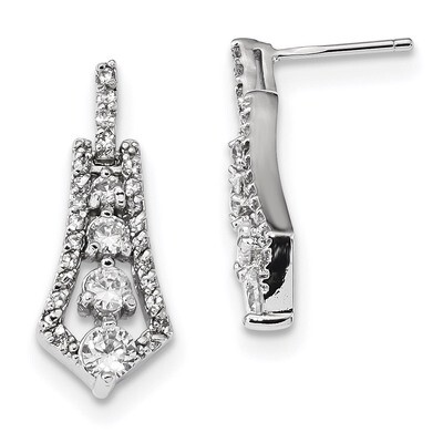 Journey Earrings Sterling Silver CZ QE4314, MPN: QE4314, 191101188602