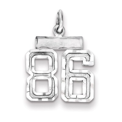 Number 86 Charm Sterling Silver QSN86, MPN: QSN86, 883957121765
