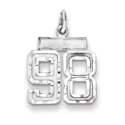 Number 98 Charm Sterling Silver QSN98, MPN: QSN98, 883957121895