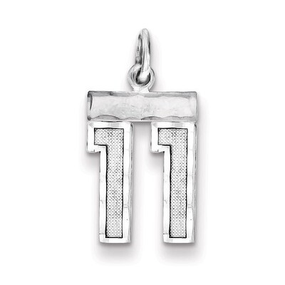 Number 11 Charm Sterling Silver QSN11, MPN: QSN11, 883957120379
