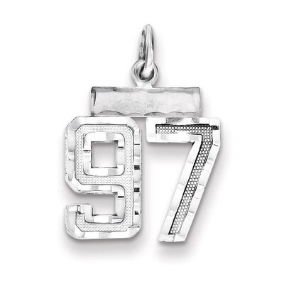 Number 97 Charm Sterling Silver QSN97, MPN: QSN97, 883957121888