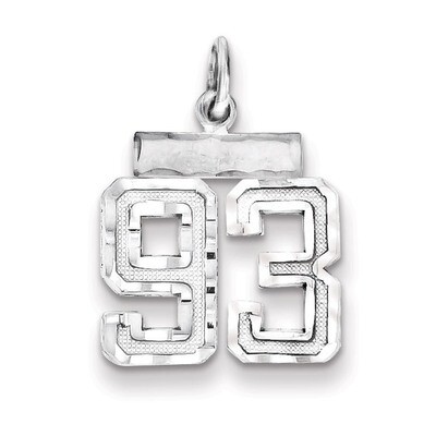 Number 93 Charm Sterling Silver QSN93, MPN: QSN93, 883957121840