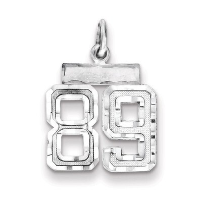 Number 89 Charm Sterling Silver QSN89, MPN: QSN89, 883957121796