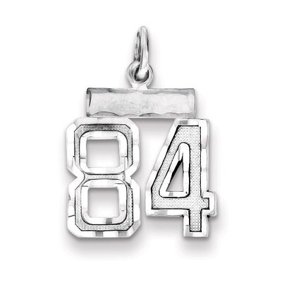 Number 84 Charm Sterling Silver QSN84, MPN: QSN84, 883957121741