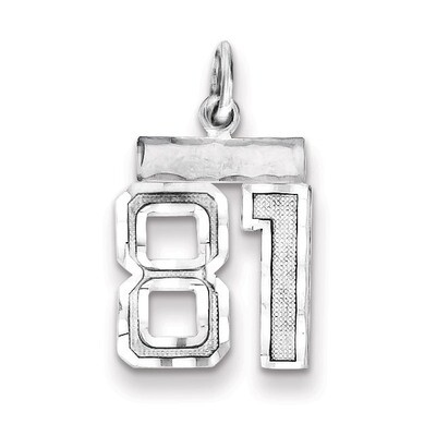 Number 81 Charm Sterling Silver QSN81, MPN: QSN81, 883957121710