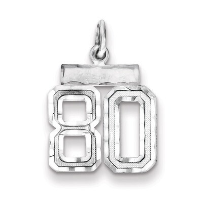 Number 80 Charm Sterling Silver QSN80, MPN: QSN80, 883957121703