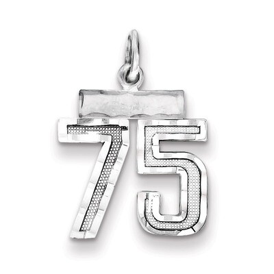 Number 75 Charm Sterling Silver QSN75, MPN: QSN75, 883957121642