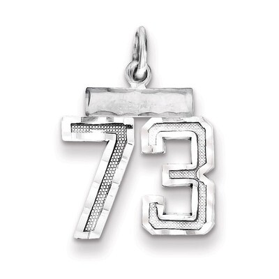 Number 73 Charm Sterling Silver QSN73, MPN: QSN73, 883957121628