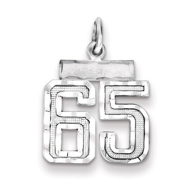 Number 65 Charm Sterling Silver QSN65, MPN: QSN65, 883957121536
