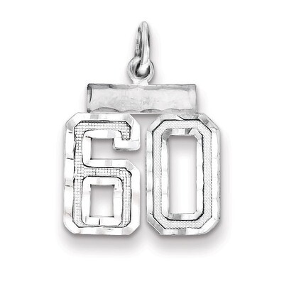Number 60 Charm Sterling Silver QSN60, MPN: QSN60, 883957121482