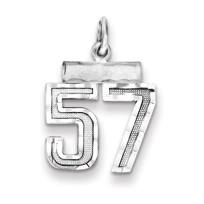 Number 57 Charm Sterling Silver QSN57, MPN: QSN57, 883957121444