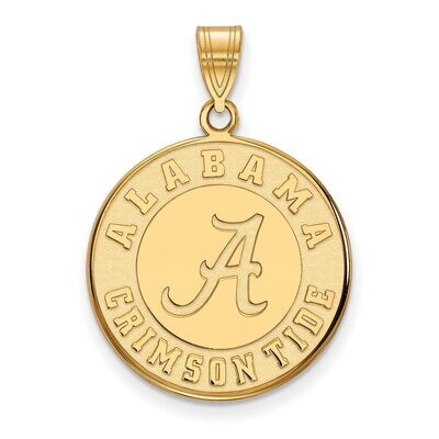University of Alabama Large Disc Pendant Gold-plated Silver GP087UAL, MPN: GP087UAL, 886774956312