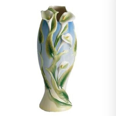 Franz Porcelain Calla Lily Flower Large Vase Limited Edition 200 FZ10003, MPN: FZ10003,
