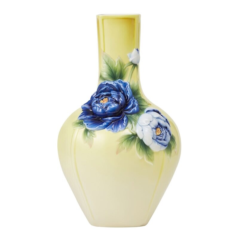 Franz Porcelain Noble Peony Design Sculptured Vase FZ03901 - HomeBello
