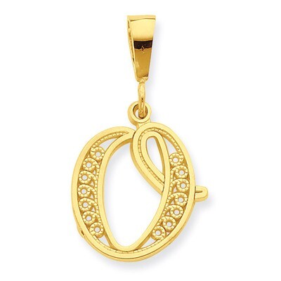 Initial O Charm 10k Gold 10C242/O, MPN: 10C242/O, 883957392486