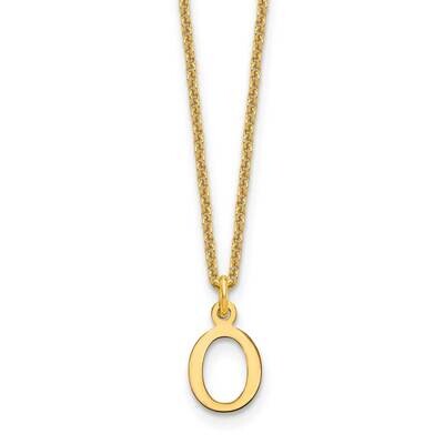 Letter O Initial Pendant with Chain 14k Gold Cutout XNA727Y/O, MPN: XNA727Y/O, 191101672590