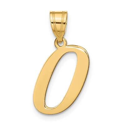 Letter O Initial Pendant 14k Gold Polished YC1440O, MPN: YC1440O, 196904086865