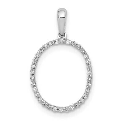 Initial O Pendant 14k White Gold Diamond PM5222O-010-WA, MPN: PM5222O-010-WA, 883957134420