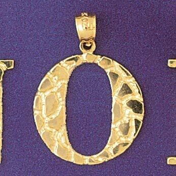 Dazzlers Jewelry Initial O Pendant Necklace Charm Bracelet in Yellow, White or Rose Gold 9575o, MPN…