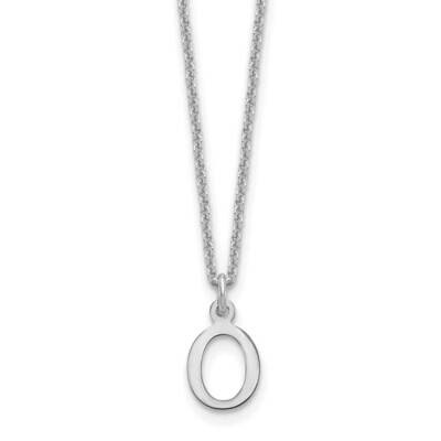 Letter O Initial Pendant with Chain 14k White Gold Cutout XNA727W/O, MPN: XNA727W/O, 191101672330