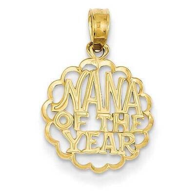 Nana of the Year Pendant 14k Gold D3961, MPN: D3961, 637218023356