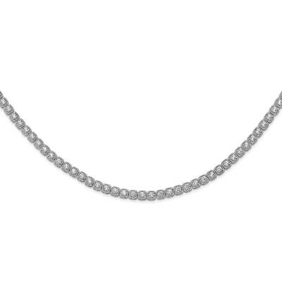 Cz 17 Inch Necklace Sterling Silver QG5622-17, MPN: QG5622-17, 883957866079