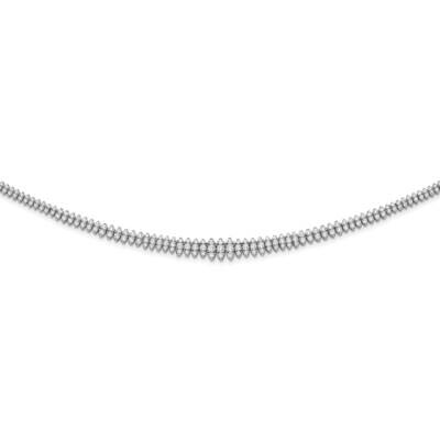 Cz Riviera 17 Inch Necklace Sterling Silver QG5626-17, MPN: QG5626-17, 883957626932