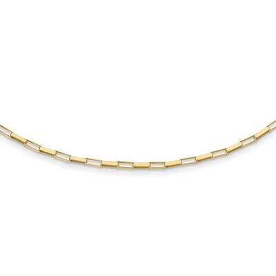 Fancy Box Links 17 Inch Necklace 14k Gold Polished SF2956-17, MPN: SF2956-17, 883957933283
