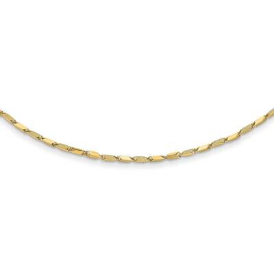 Textured Fancy Link 17 Inch Necklace 14k Gold Polished SF2955-17, MPN: SF2955-17, 883957933221