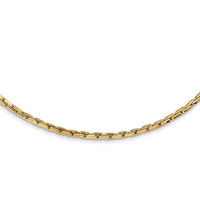 Fancy 3.5mm Round Box Necklace 17 Inch 14k Gold Polished SF2856-17, MPN: SF2856-17, 883957931135