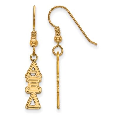 Alpha Xi Delta Dangle Medium Earrings Gold-plated Silver GP004AXD, MPN: GP004AXD, 886774897721