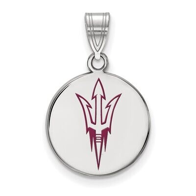 Arizona State University Medium Enamel Disc Pendant Sterling Silver SS054AZS, MPN: SS054AZS, 886774…