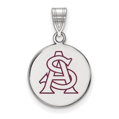Arizona State University Medium Enamel Disc Pendant Sterling Silver SS056AZS, MPN: SS056AZS, 886774…