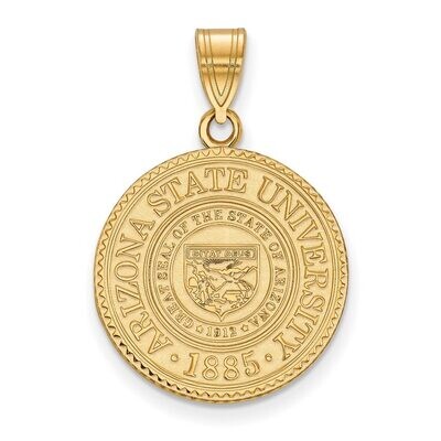 Arizona State University Large Crest Pendant Gold-plated Silver GP044AZS, MPN: GP044AZS, 8867749433…