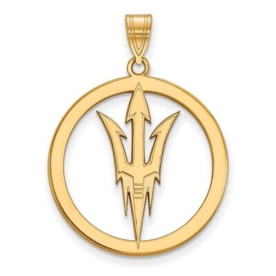 Arizona State University L Pendant in Circle Gold-plated Silver GP021AZS, MPN: GP021AZS, 8867749258…