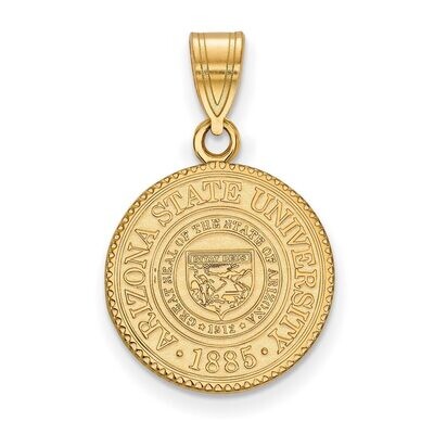 Arizona State University Medium Crest Pendant Gold-plated Silver GP043AZS, MPN: GP043AZS, 886774942…