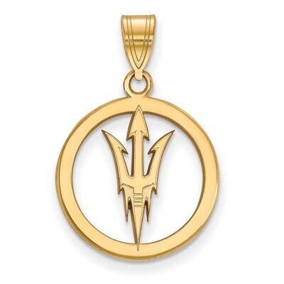 Arizona State University Sm Pendant in Circle Gold-plated Silver GP020AZS, MPN: GP020AZS, 886774924…