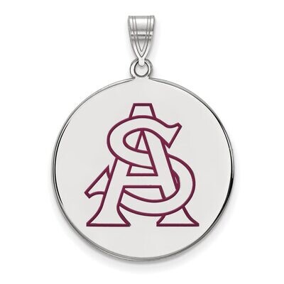 Arizona State University Extra Large Enamel Disc Pendant Sterling Silver SS057AZS, MPN: SS057AZS, 8…