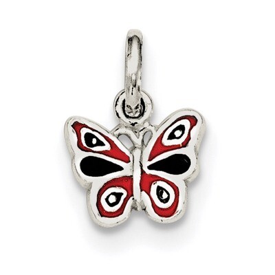 Enamel Kid&#39;S Butterfly Pendant Sterling Silver QP4055, MPN: QP4055, 191101469046