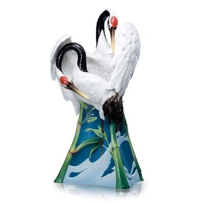 Franz Porcelain Harmony Red Crested Crane Bird Large Vase (Limited Edition 2,000) FZ01976, MPN: FZ0…