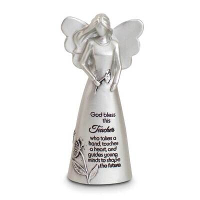 Silver-tone Enamel Bless This Teacher Angel Figurine Boxed GM21166, MPN: GM21166, 785525296489