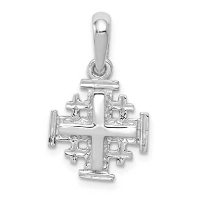 Jerusalem Cross Charm 10k White Gold 10K1233, MPN: 10K1233,